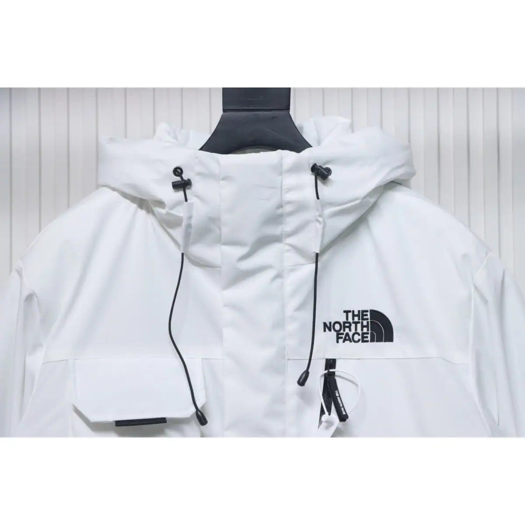 The North Face POLAR Waterproof and Windproof Workwear Multi-pocket Drawstring Hooded Down Jacket White – TNC019