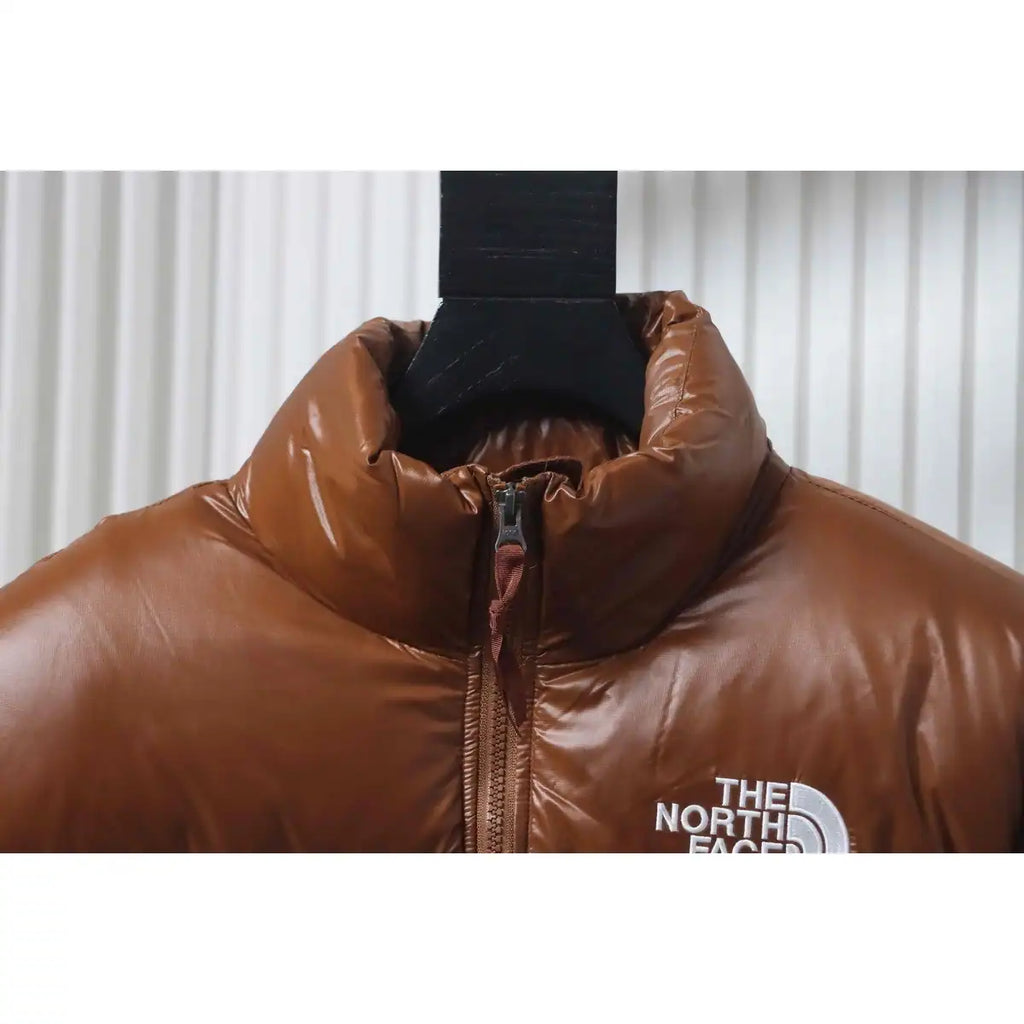 The North Face Stand-up Collar Short Down Jacket Brown – TNC012