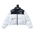 The North Face Stand-up Collar Short Down Jacket White Black – TNC013