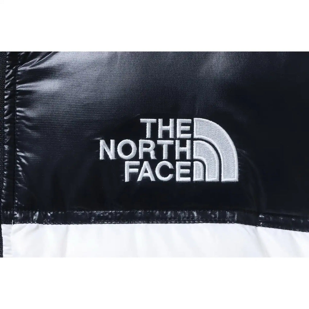 The North Face Stand-up Collar Short Down Jacket White Black – TNC013