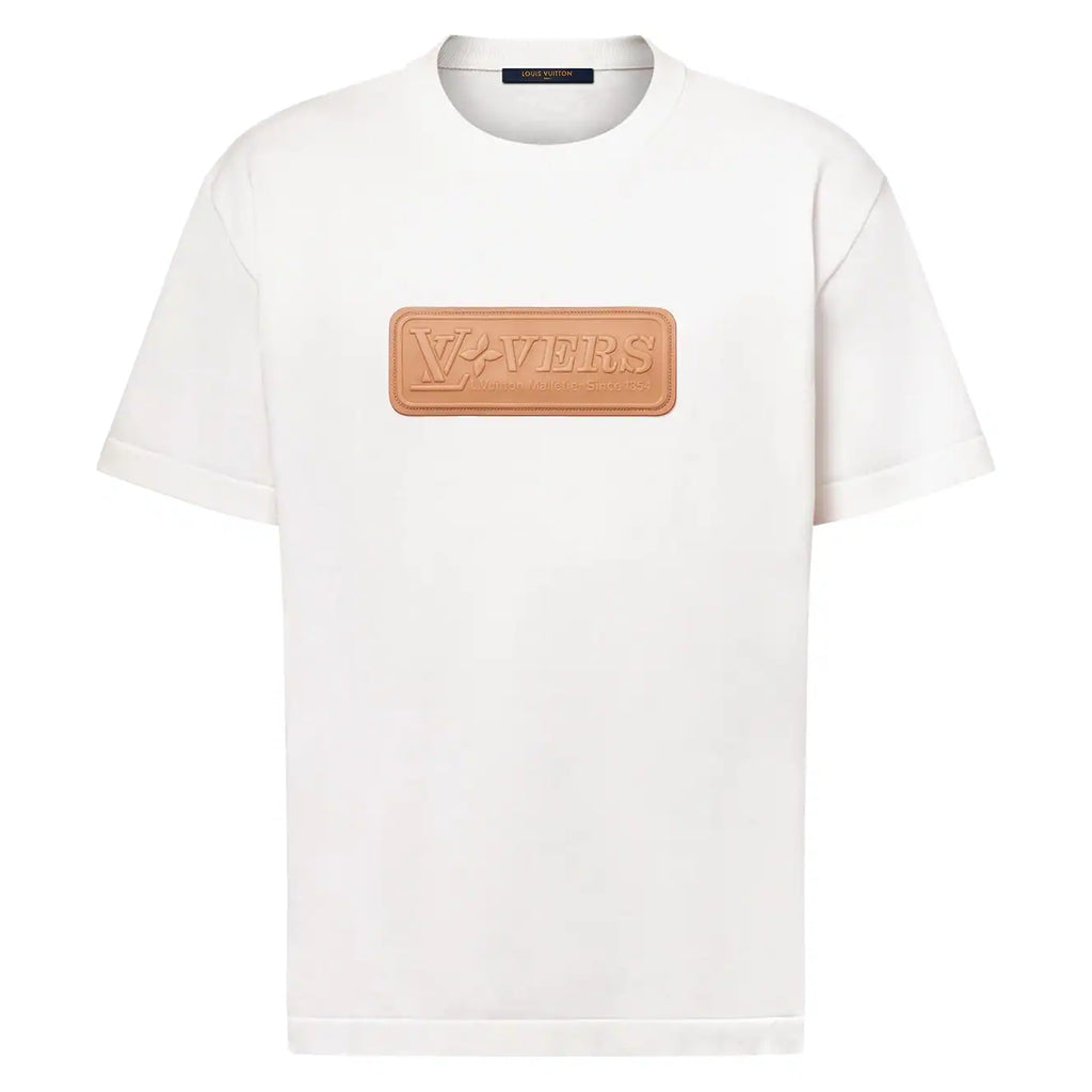 VVN PATCH SHORT-SLEEVED COTTON CREWNECK IN WHITE – LVTS093