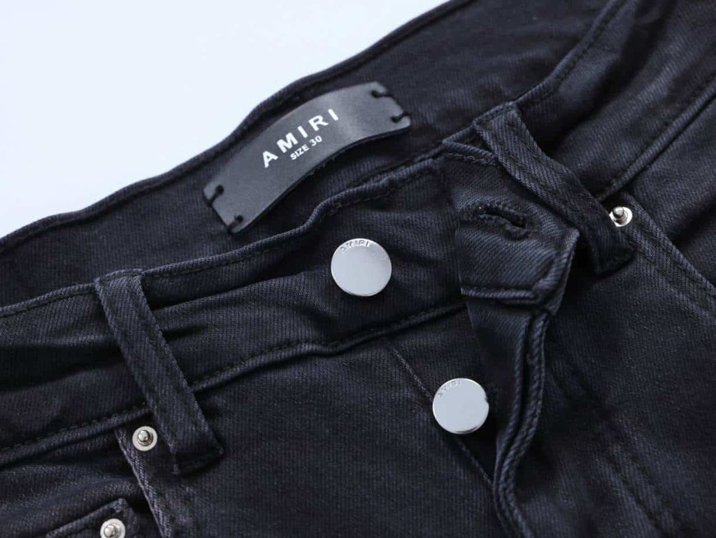 Amiri Logo-Embroidered Skinny Black Jeans – AMIJ049