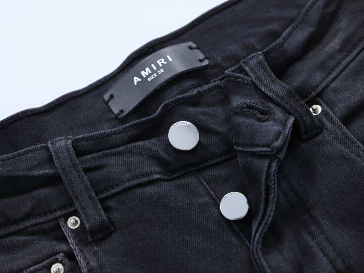 Amiri Logo-Embroidered Skinny Black Jeans – AMIJ049