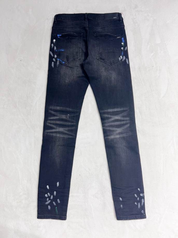 Amiri Ripp Paint Splatter Black Jeans – AMIJ042