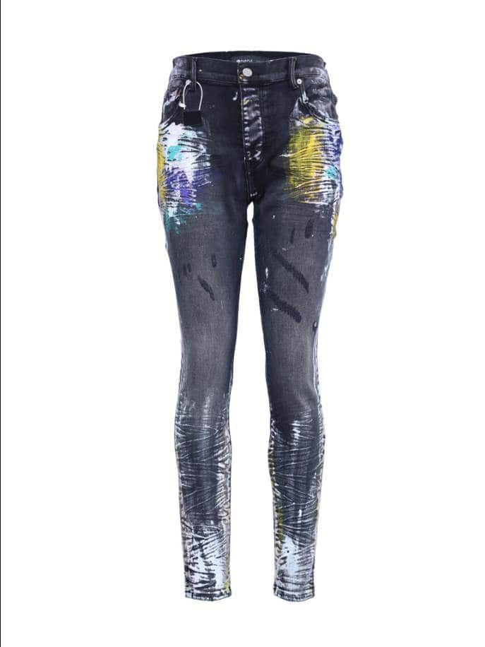 Amiri Paint Splatter Distressed Black Jeans – AMIJ045