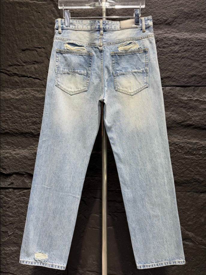 Amiri Ripp Blue White Jean – AMIJ002
