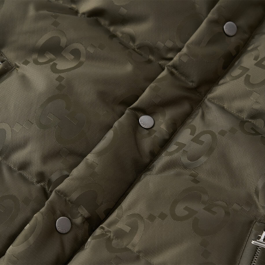 GUCCI Jumbo Canvas Down Green Jacket – GCJ050