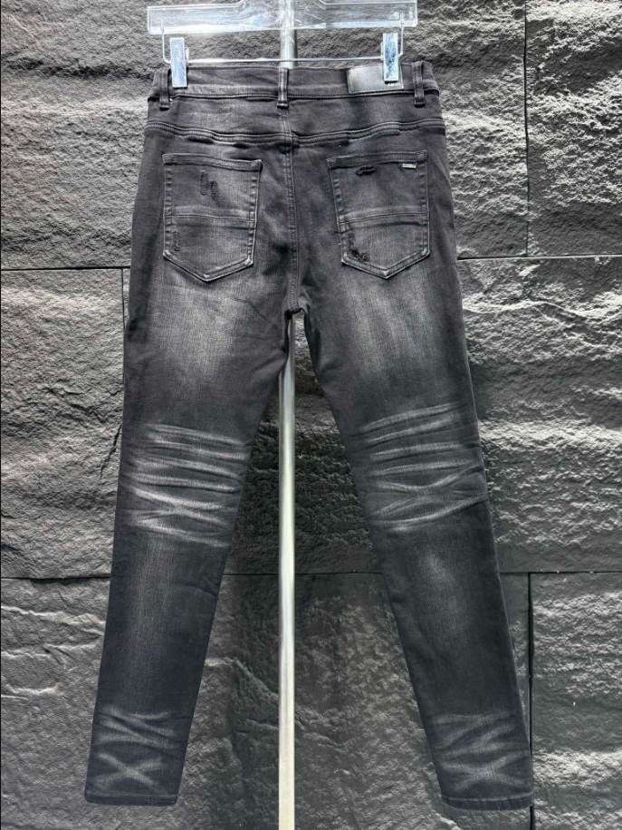 Amiri Men Ripp Blue Black Jeans – AMIJ012