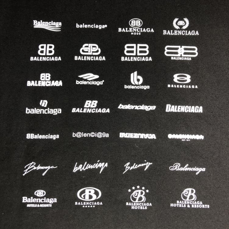 BALENCIAGA ARCHIVES LOGOS T-SHIRT OVERSIZED IN BLACK – BAS015