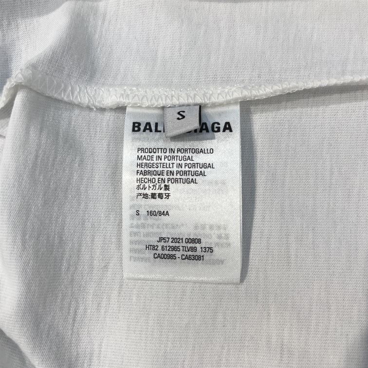 BALENCIAGA COLLEGE T-SHIRT MEDIUM FIT IN WHITE – BAS009