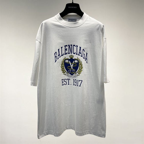 BALENCIAGA COLLEGE T-SHIRT MEDIUM FIT IN WHITE – BAS009