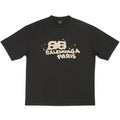 BALENCIAGA HAND DRAWN BB ICON T-SHIRT MEDIUM FIT IN BLACK – BAS013