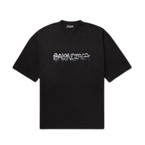 BALENCIAGA  MEN’S SLIME T-SHIRT MEDIUM FIT IN BLACK – BAS011