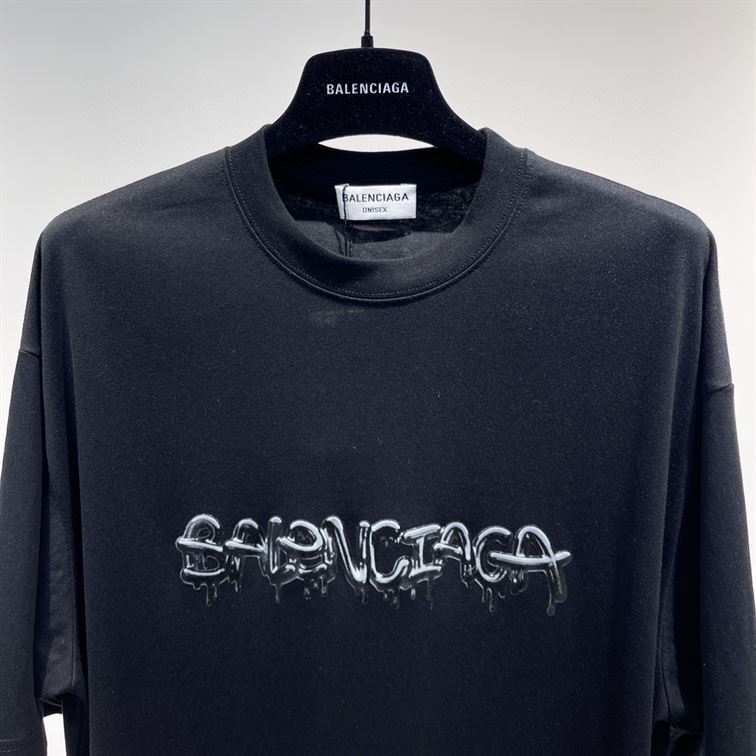 BALENCIAGA  MEN’S SLIME T-SHIRT MEDIUM FIT IN BLACK – BAS011