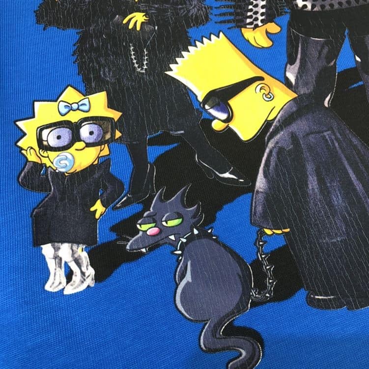 BALENCIAGA MEN’S THE SIMPSONS TM  20TH TELEVISION T-SHIRT OVERSIZED IN INDIGO – BAS006
