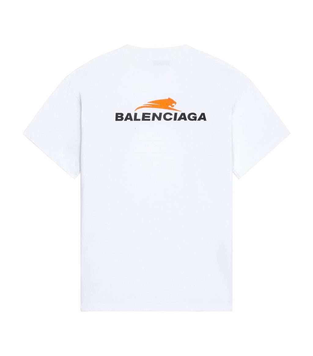 BALENCIAGA MEN’S YEAR OF THE TIGER T-SHIRT MEDIUM FIT IN WHITE – BAS001