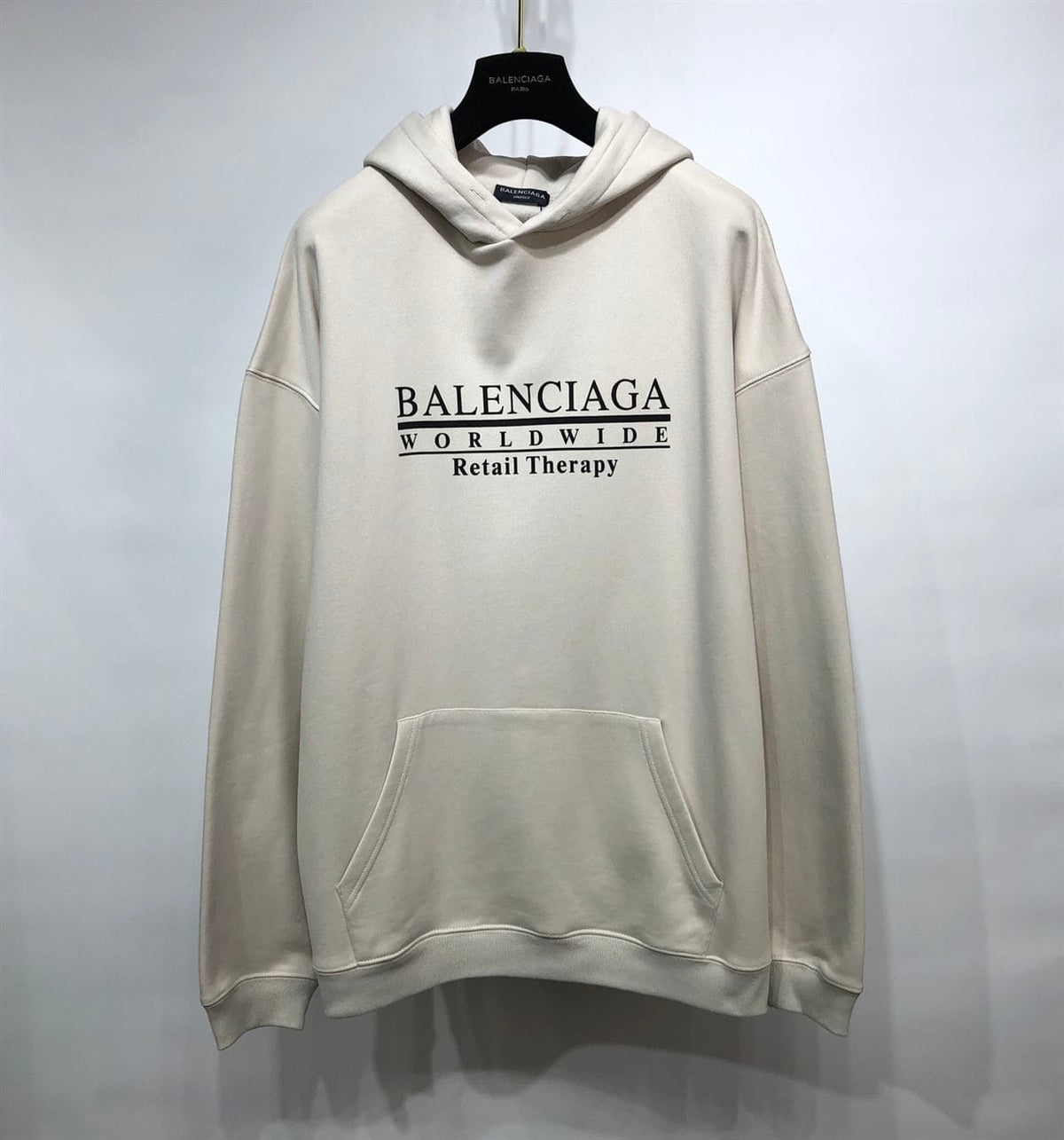 BALENCIAGA RETAIL THERAPY LOGO HOODIE – BH006