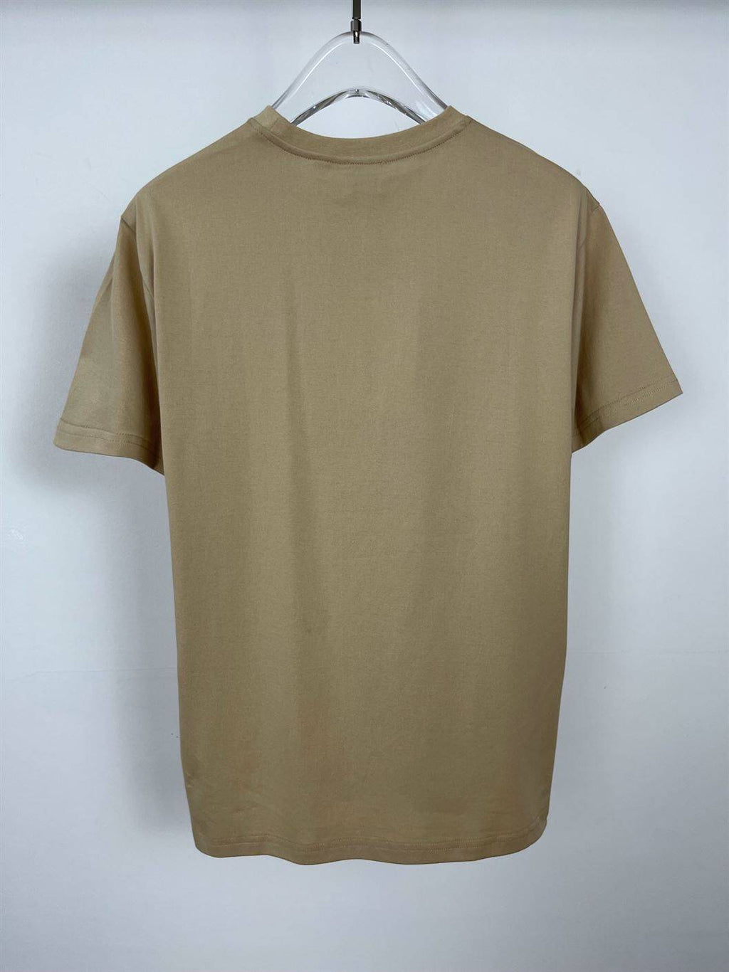 BURBERRY LOGO PRINT COTTON OVERSIZE T-SHIRT – IN SOFT FAWN – BRS006