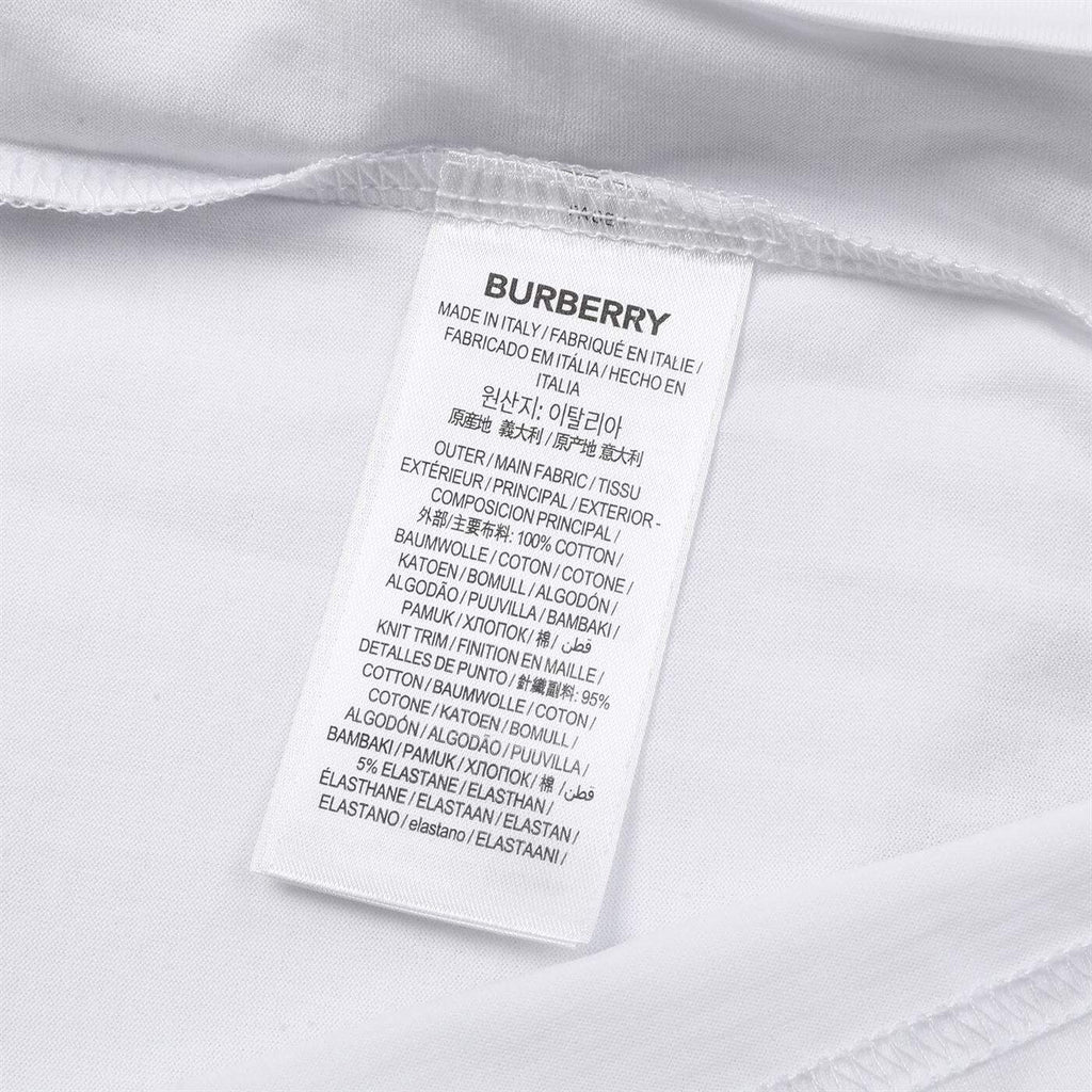 BURBERRY LOGO PRINT COTTON OVERSIZED T-SHIRT IN WHITE – BRS004