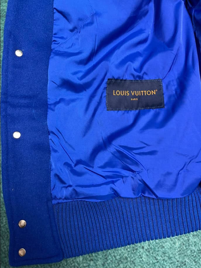 LOUIS VUITTON EMBROIDERED VARSITY BLUE COAT – LVC044