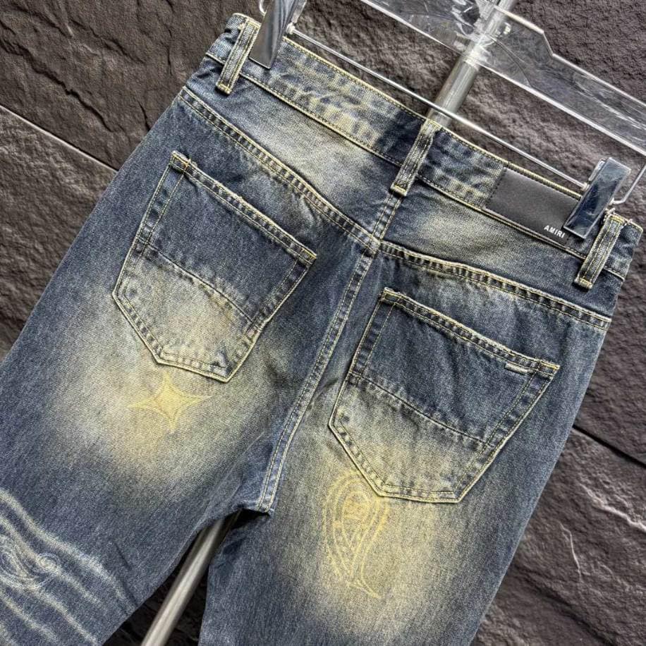 Amiri Blue Yellow Jeans – AMIJ032