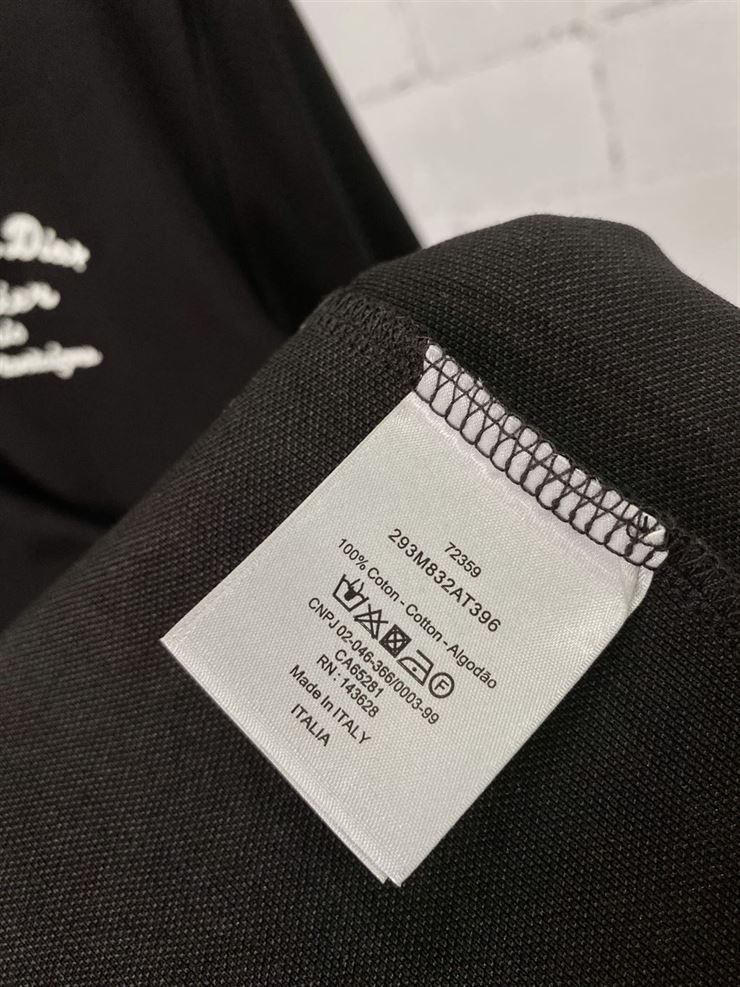 CHRISTIAN DIOR ATELIER’ POLO SHIRT BLACK COTTON PIQUÉ – DOT018