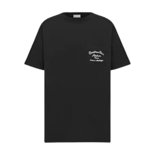 CHRISTIAN DIOR ATELIER’ T-SHIRT RELAXED FIT BLACK COTTON JERSEY – DOT020