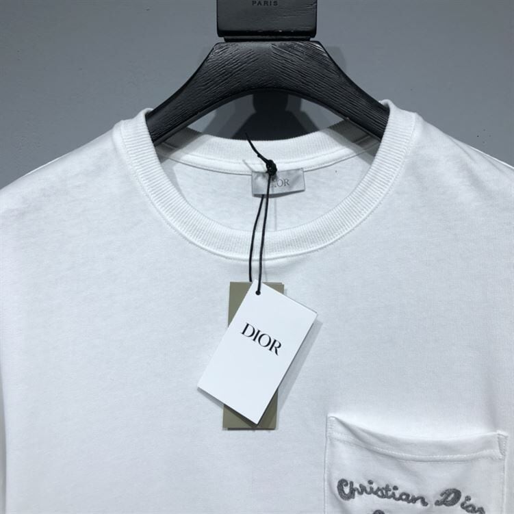 CHRISTIAN DIOR ATELIER’ T-SHIRT RELAXED FIT WHITE COTTON JERSEY – DOT023