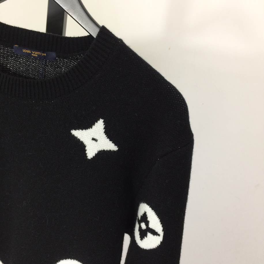Louis Vuitton Black LV Logo Sweatshirts Coat – LH071