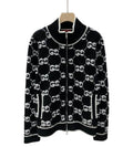 GUCCI Bouclé Stitch Jacquard Black Knitwear – GCK053