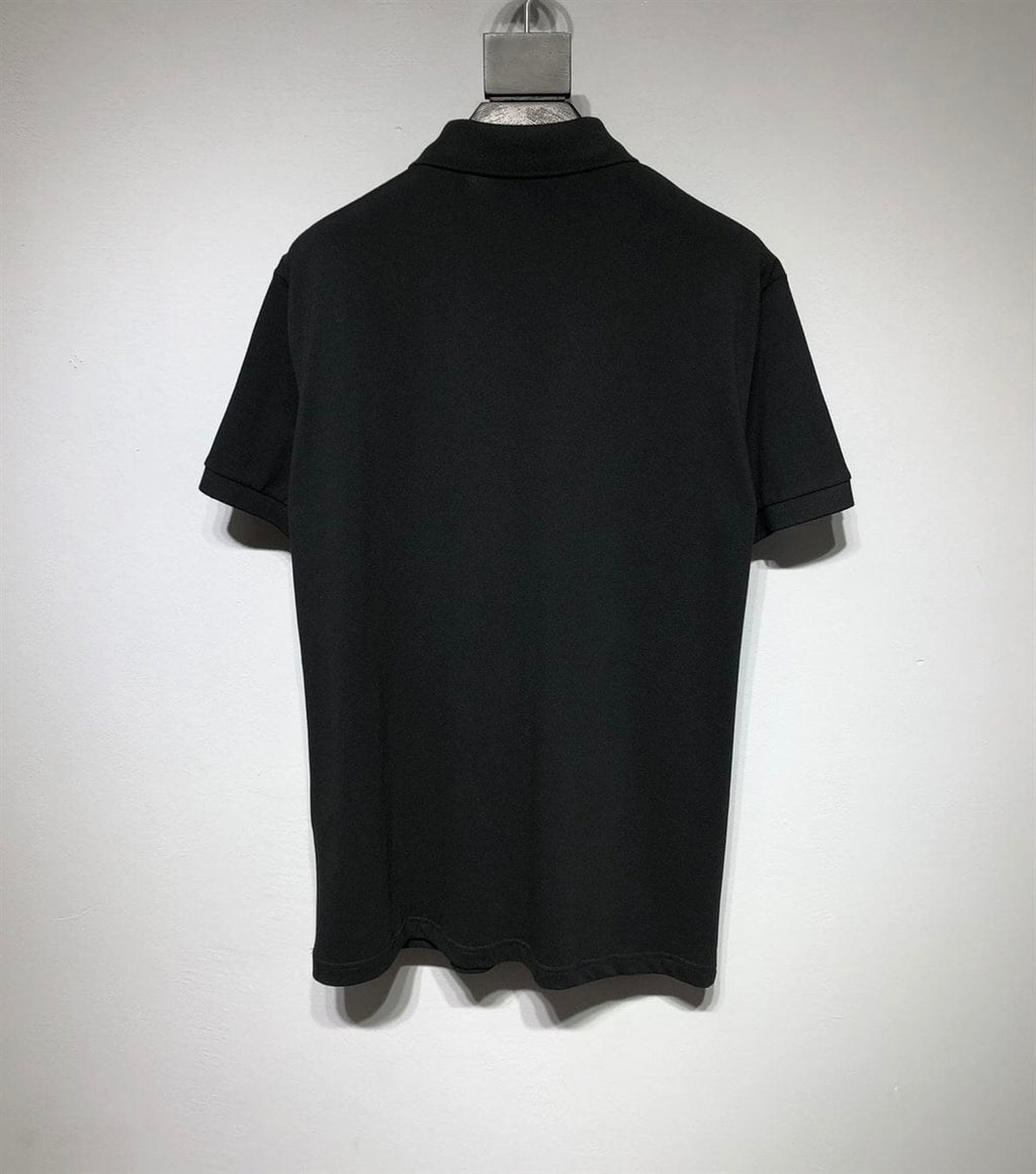 DIOR CD ICON POLO SHIRT BLACK COTTON PIQUÉ – DOT026