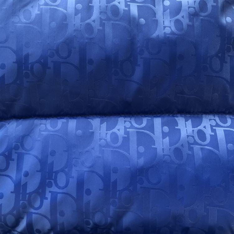 DIOR OBLIQUE DOWN JACKET BLUE TECHNICAL JACQUARD – DRC005