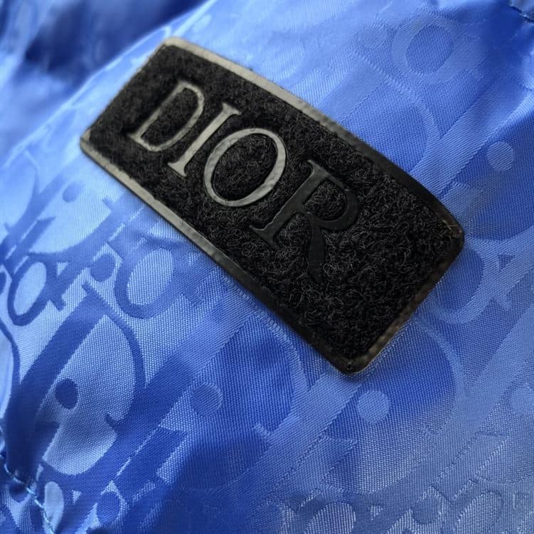 DIOR OBLIQUE DOWN JACKET BLUE TECHNICAL JACQUARD – DRC005
