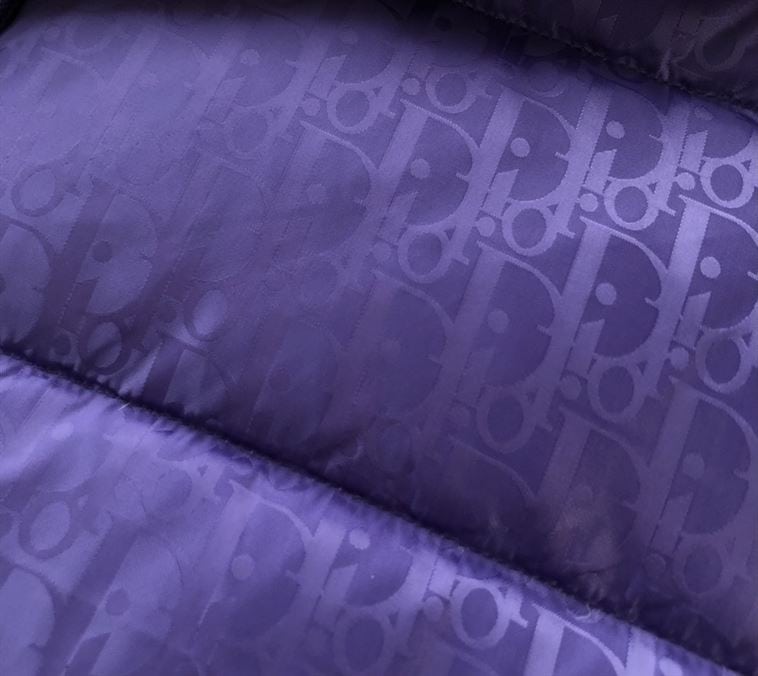 DIOR OBLIQUE DOWN JACKET PURPLE NYLON JACQUARD – DRC007