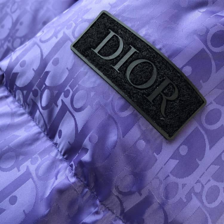 DIOR OBLIQUE DOWN JACKET PURPLE NYLON JACQUARD – DRC007