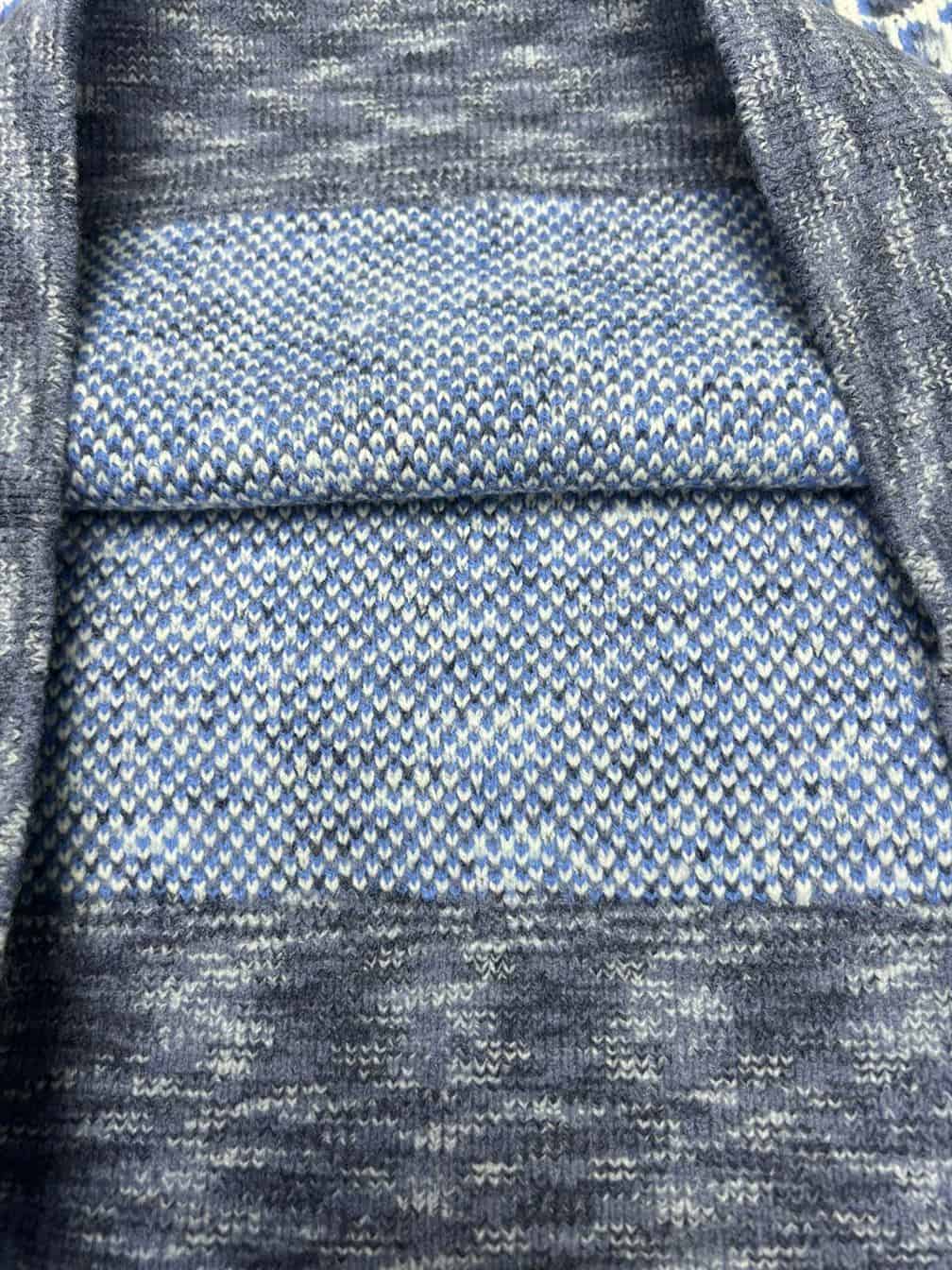 DIOR OBLIQUE SLEEVELESS SWEATER BLUE WOOL JACQUARD – DOS021