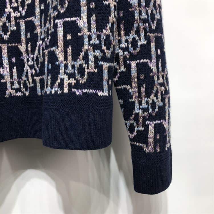 DIOR OBLIQUE SWEATER NAVY BLUE – DOS007