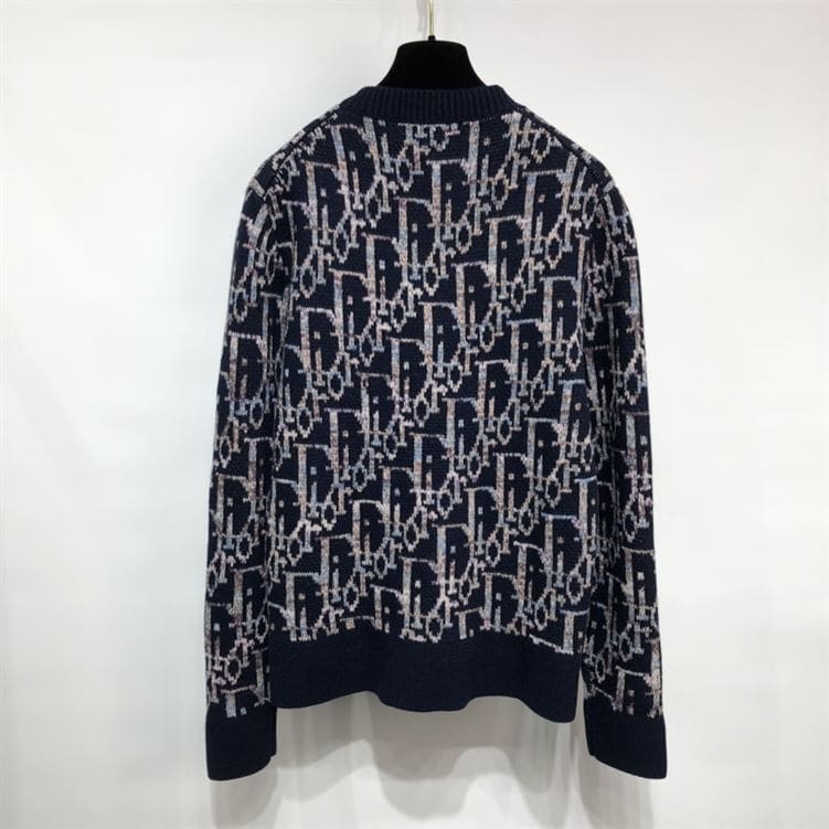 DIOR OBLIQUE SWEATER NAVY BLUE – DOS007