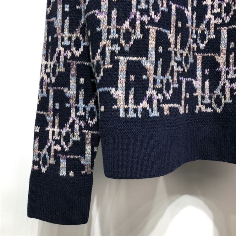 DIOR OBLIQUE SWEATER NAVY BLUE – DOS007
