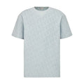 DIOR OBLIQUE T-SHIRT RELAXED FIT BLUE TERRY COTTON JACQUARD – DOT017