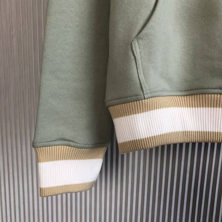 DIOR OVERSIZED HOODED SWEATSHIRT LIGHT GREEN ORGANIC COTTON FLEECE – DOS001