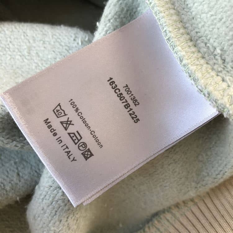 DIOR OVERSIZED HOODED SWEATSHIRT LIGHT GREEN ORGANIC COTTON FLEECE – DOS001