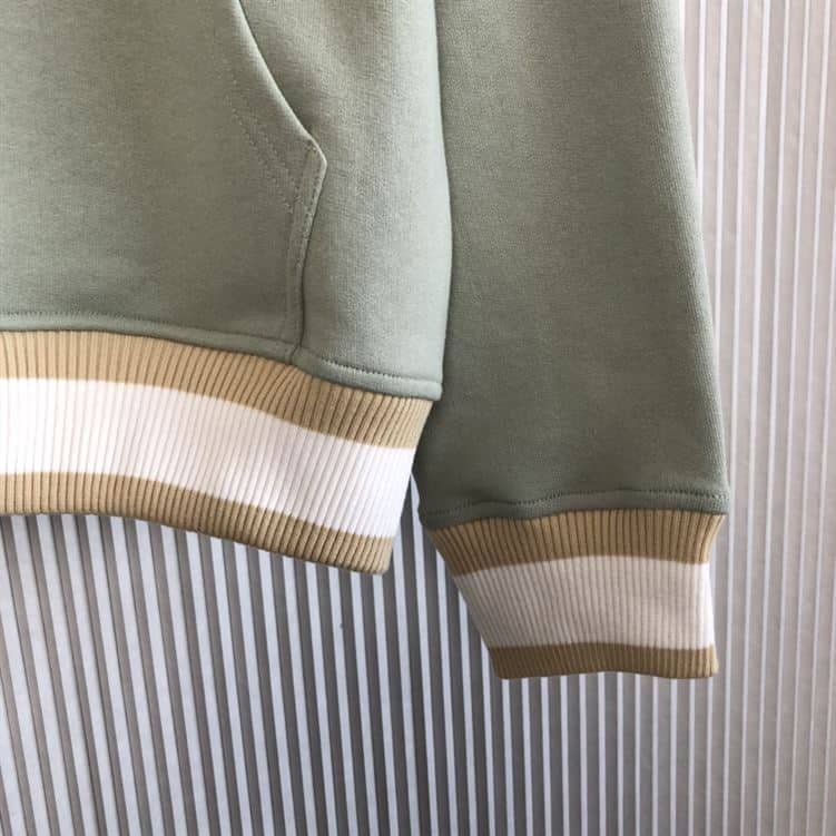 DIOR OVERSIZED HOODED SWEATSHIRT LIGHT GREEN ORGANIC COTTON FLEECE – DOS001