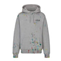 DIOR OVERSIZED SWEATSHIRT WHITE COTTON FLEECE WITH PAINT PRINT – DOS013