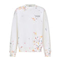 DIOR OVERSIZED SWEATSHIRT WHITE COTTON FLEECE WITH PAINT PRINT – DOS015