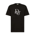 DIOR RELAXED-FIT DIOR BY ERL T-SHIRT BLACK SLUB COTTON JERSEY – DOT022