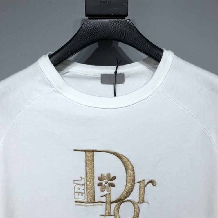 DIOR RELAXED-FIT DIOR BY ERL T-SHIRT WHITE SLUB COTTON JERSEY – DOT021