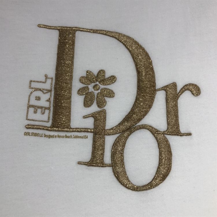DIOR RELAXED-FIT DIOR BY ERL T-SHIRT WHITE SLUB COTTON JERSEY – DOT021