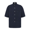 DIOR SHORT-SLEEVED OVERSHIRT NAVY BLUE AND BLACK DIOR OBLIQUE KASURI COTTON DENIM – DOT014