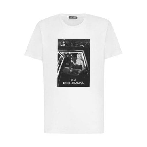 DOLCE & GABBANA CIAO KIM PIZZA-PRINT T-SHIRT – DT014